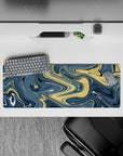 Liquid Abstract Deskmat | Mousepad | Deskpad - Golden Waves - AniChan