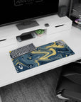 Liquid Abstract Deskmat | Mousepad | Deskpad - Golden Waves - AniChan