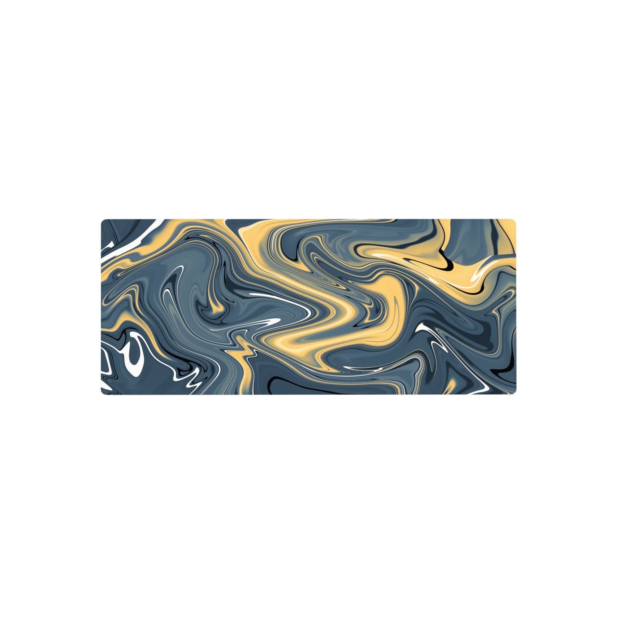 Liquid Abstract Deskmat | Mousepad | Deskpad - Golden Waves - AniChan