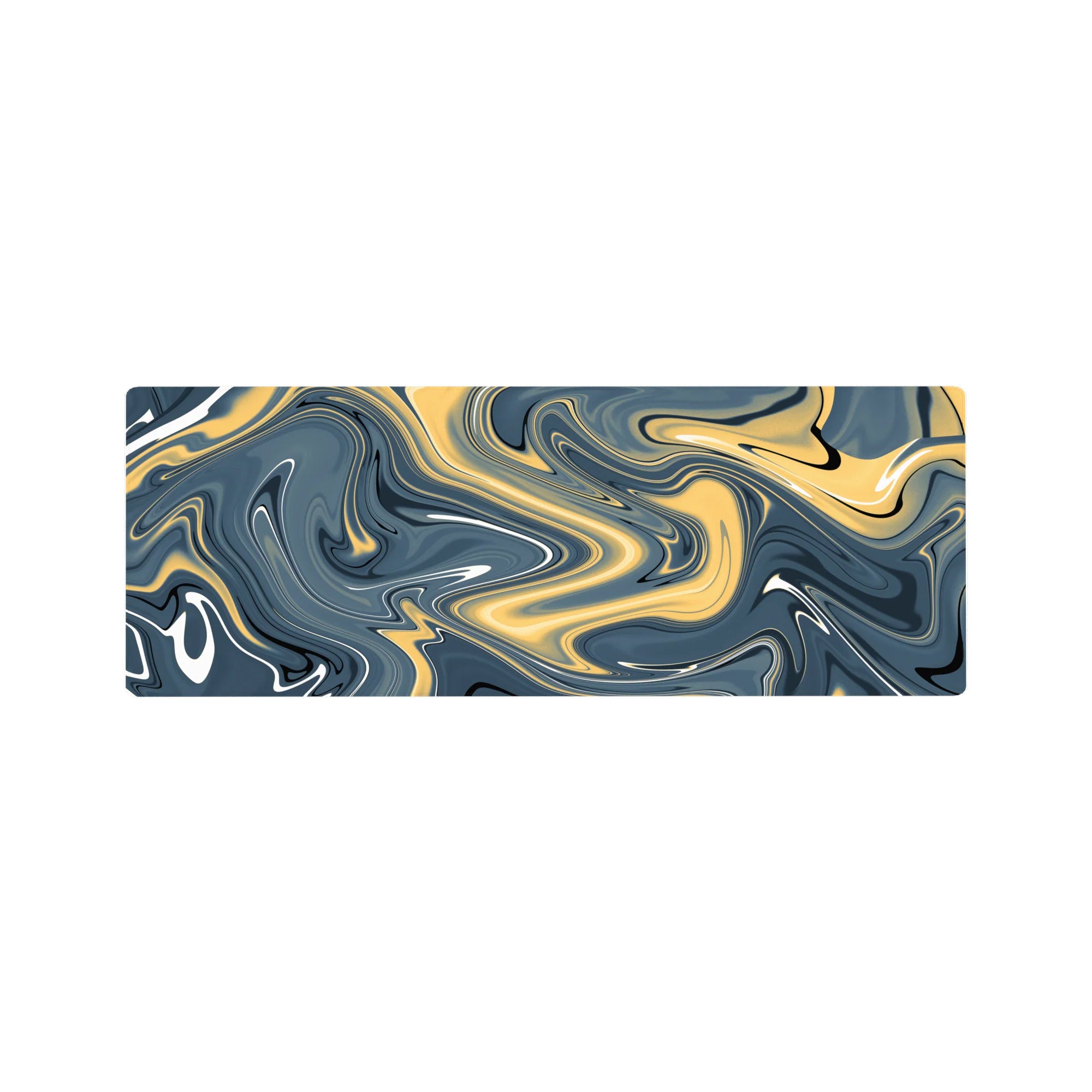 Liquid Abstract Deskmat | Mousepad | Deskpad - Golden Waves - AniChan