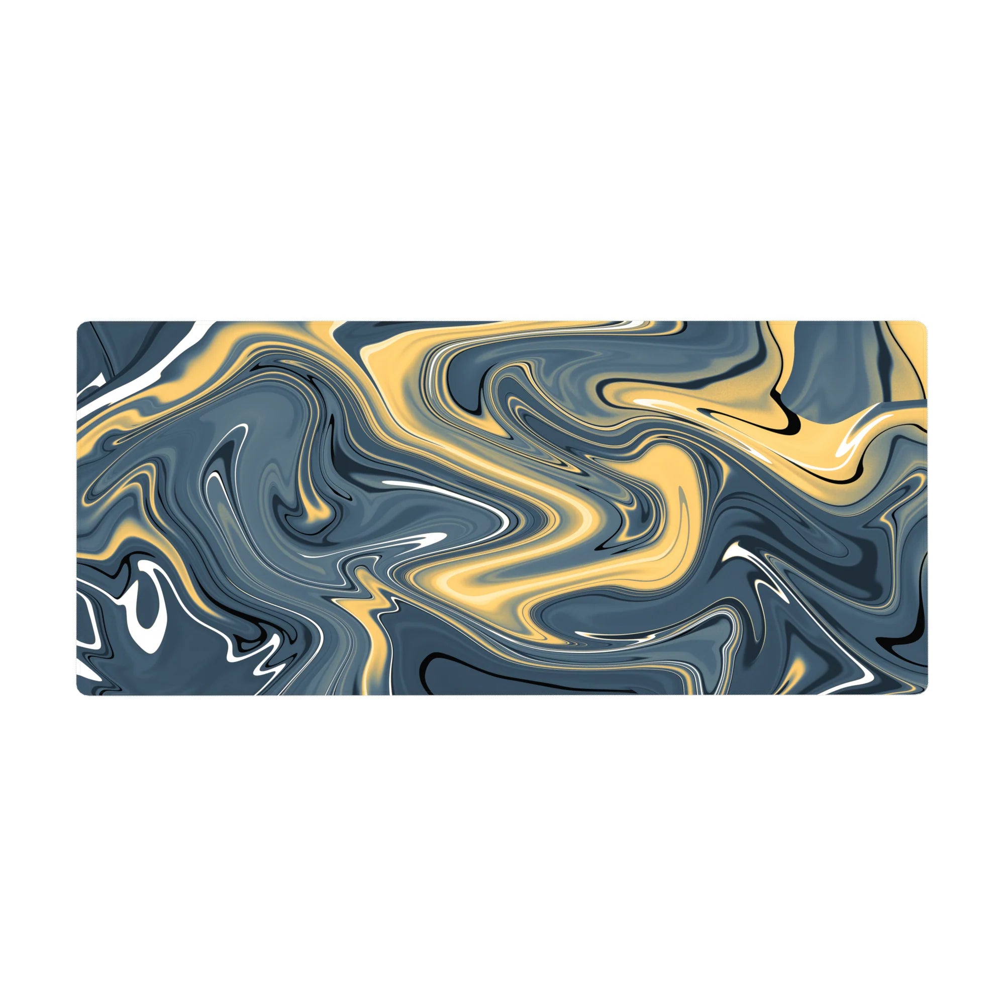 Liquid Abstract Deskmat | Mousepad | Deskpad - Golden Waves - AniChan