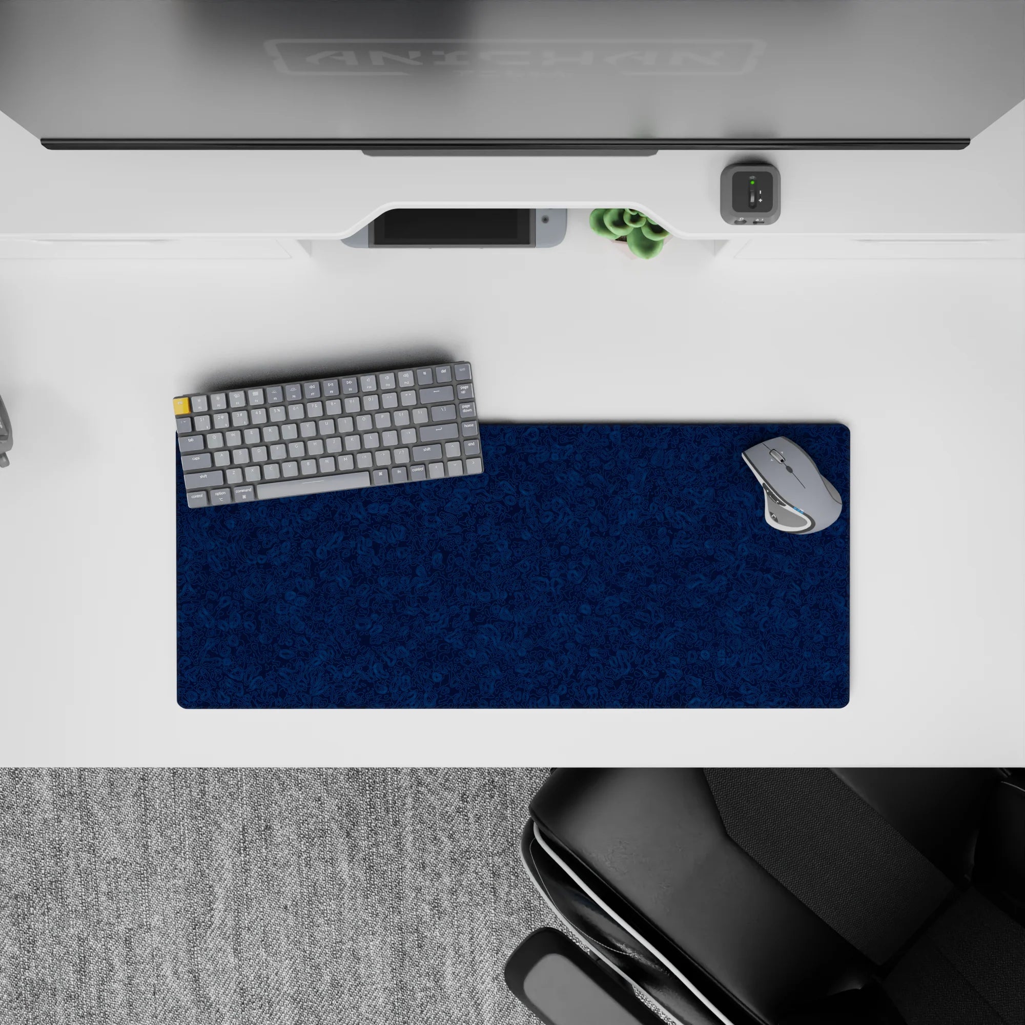 Topographic (Topo) Deskmat | Mousepad | Deskpad - Deep Contours - AniChan