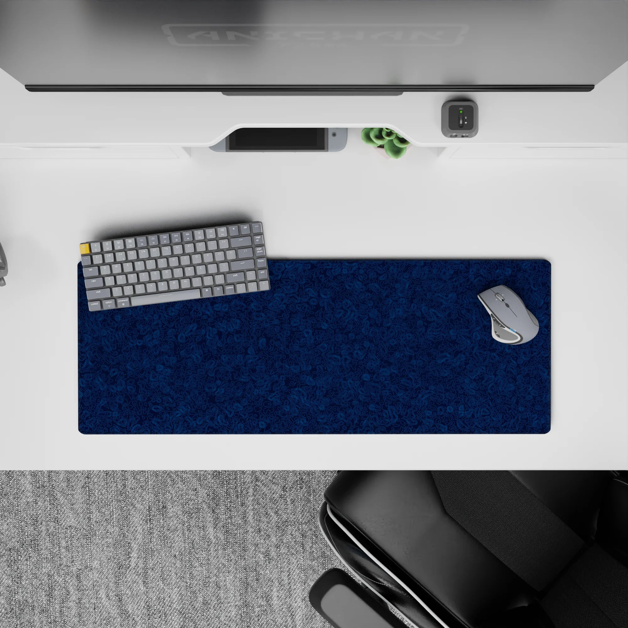 Topographic (Topo) Deskmat | Mousepad | Deskpad - Deep Contours - AniChan