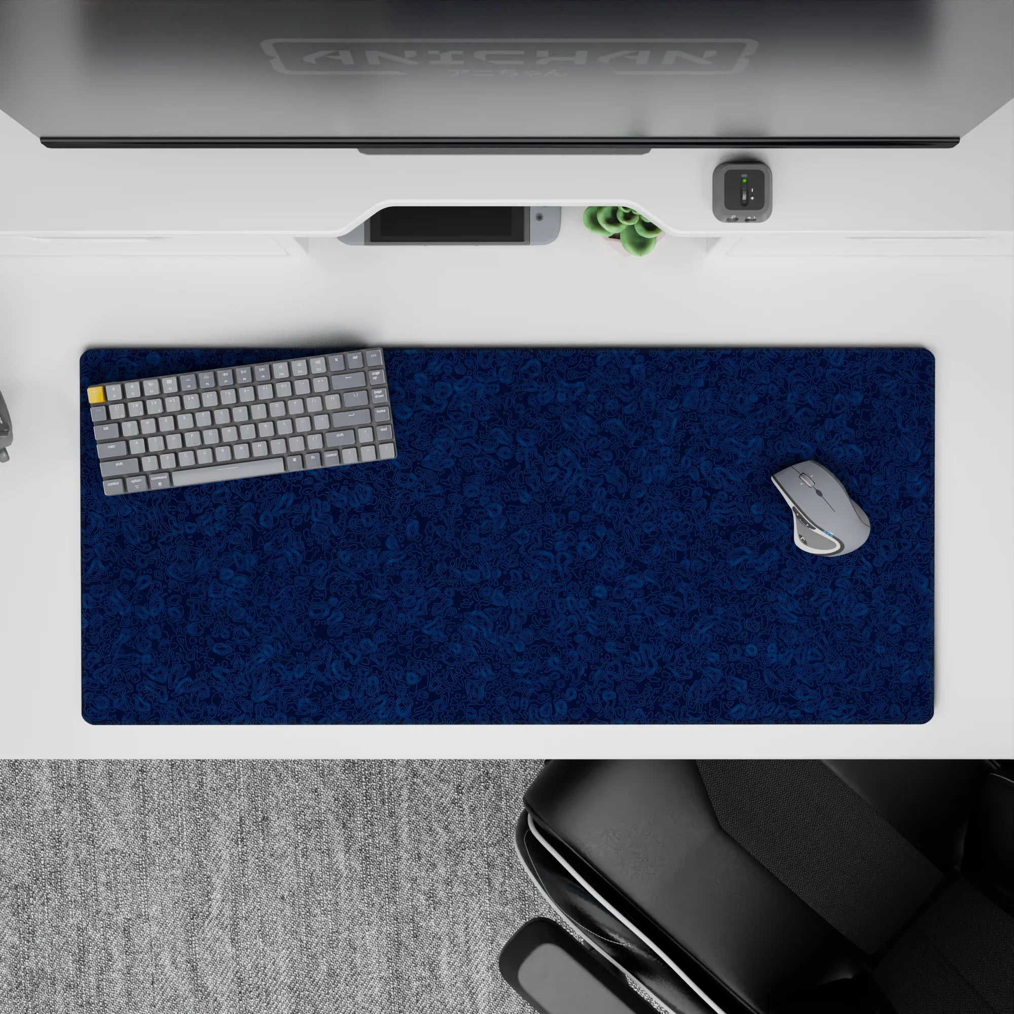 Topographic (Topo) Deskmat | Mousepad | Deskpad - Deep Contours - AniChan