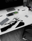 Anime desk pad 40x20 inches featuring Ichigo from Bleach in a striking monochrome design, capturing his fierce energy.