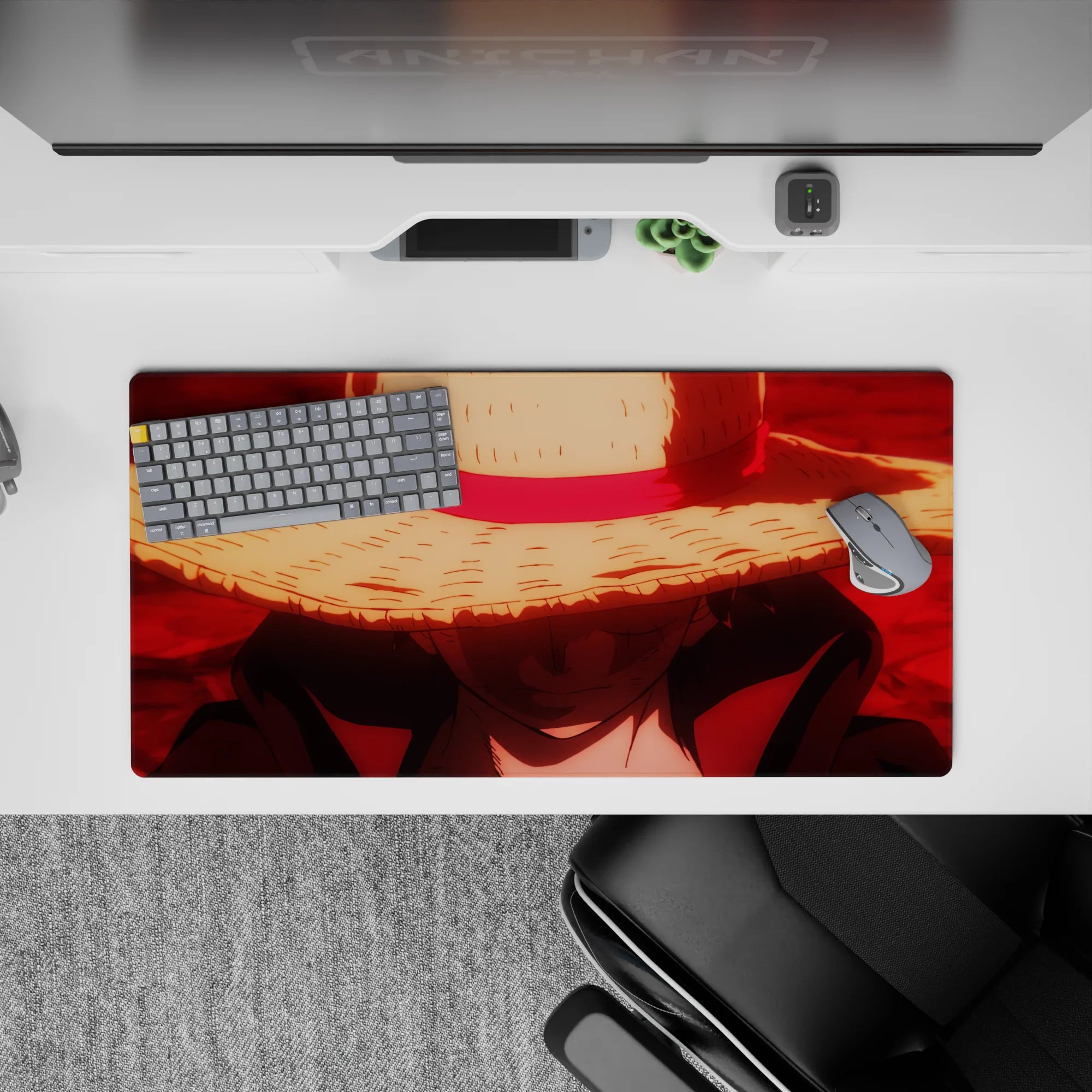 One Piece Deskmat | Mousepad | Deskpad - Luffy’s Silent Resolve - AniChan