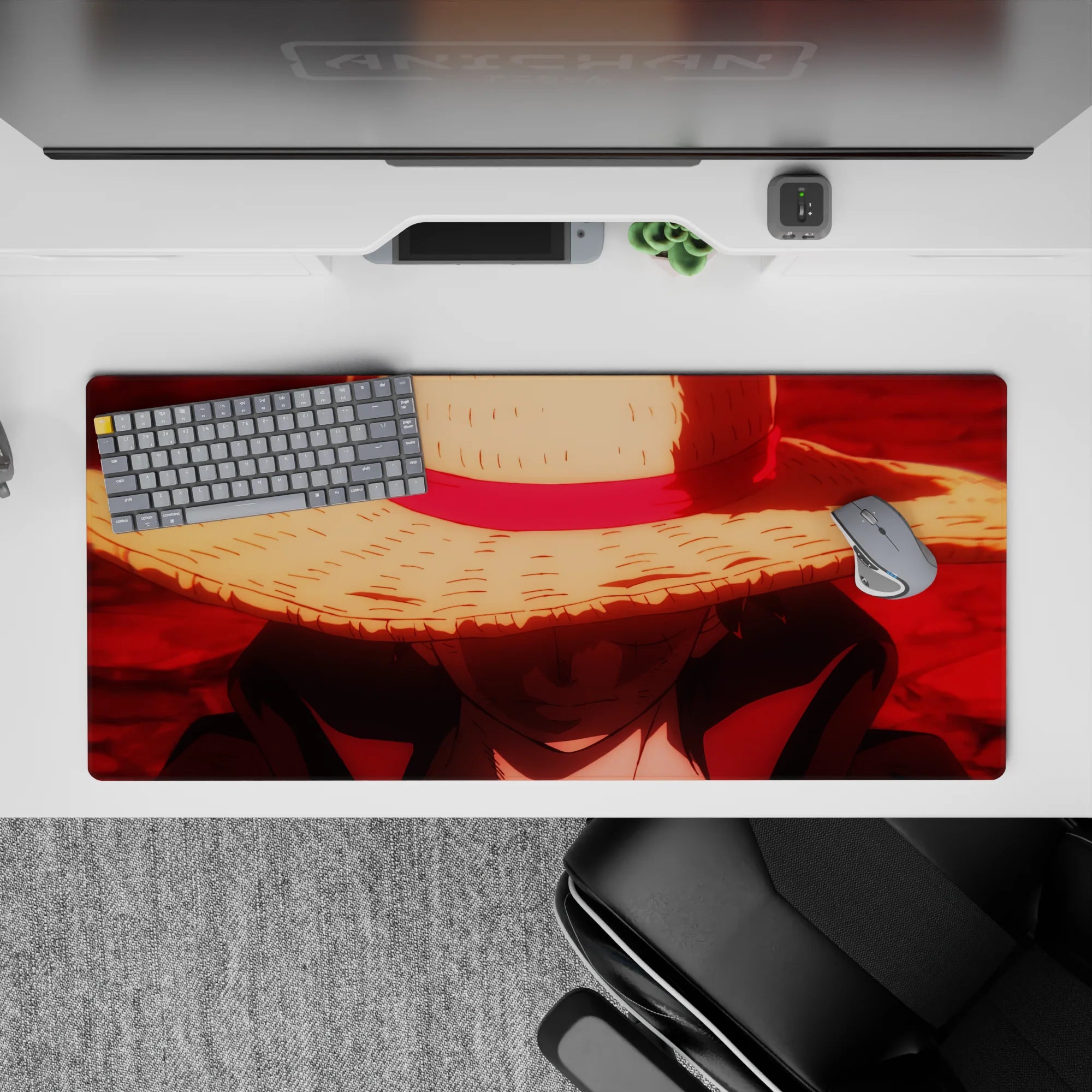 One Piece Deskmat | Mousepad | Deskpad - Luffy’s Silent Resolve - AniChan