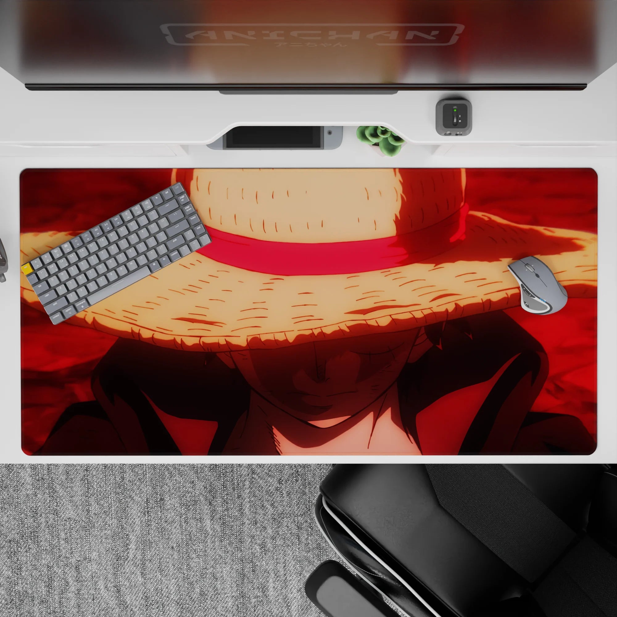 One Piece Deskmat | Mousepad | Deskpad - Luffy’s Silent Resolve - AniChan