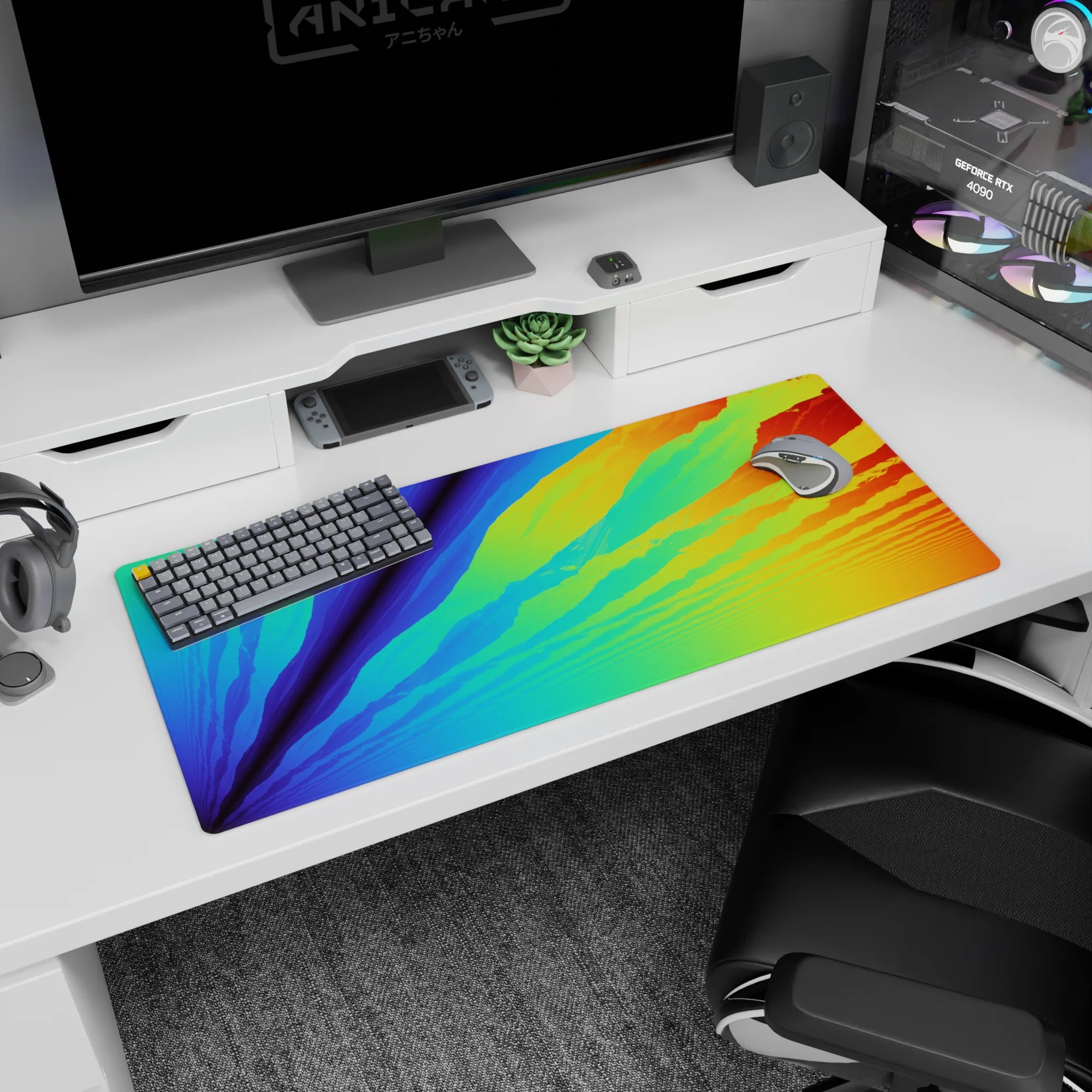 Liquid Abstract Deskmat | Mousepad | Deskpad - Color Horizon - AniChan