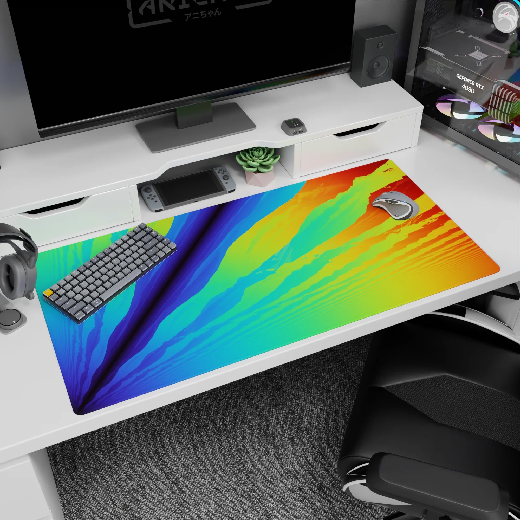 Liquid Abstract Deskmat | Mousepad | Deskpad - Color Horizon - AniChan