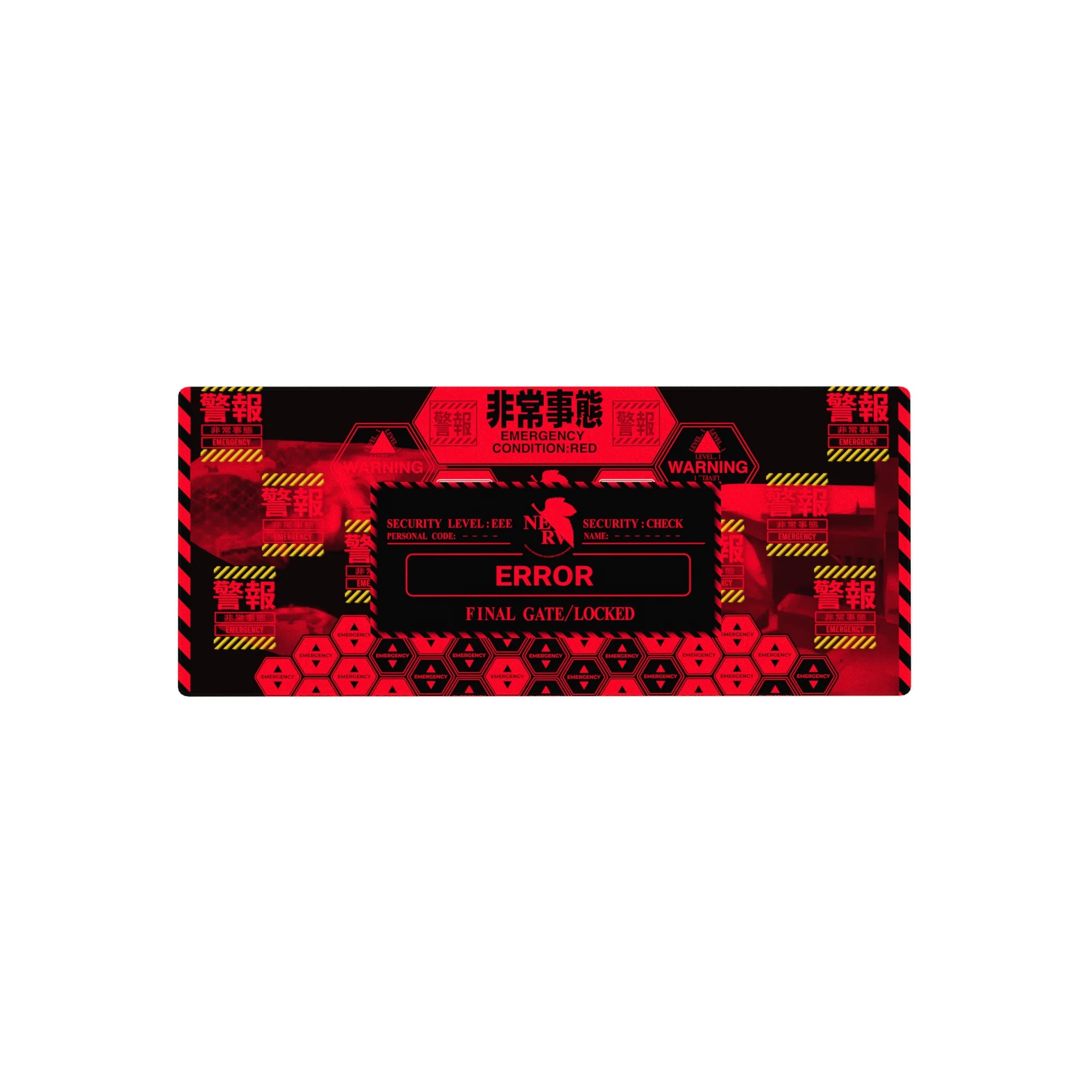 Evangelion Deskmat | Mousepad | Deskpad - NERV Emergency Screen