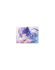 Classic anime girl mouse pad 14x10 inches with blue twin tails, gold accents, stars, and fluffy pillow art.