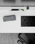 Abstract Deskmat | Mousepad | Deskpad - Hex Black Depth - AniChan