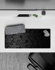 Abstract Deskmat | Mousepad | Deskpad - Hex Black Depth - AniChan