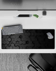 Abstract Deskmat | Mousepad | Deskpad - Hex Black Depth - AniChan