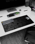 Abstract Deskmat | Mousepad | Deskpad - Hex Black Depth - AniChan