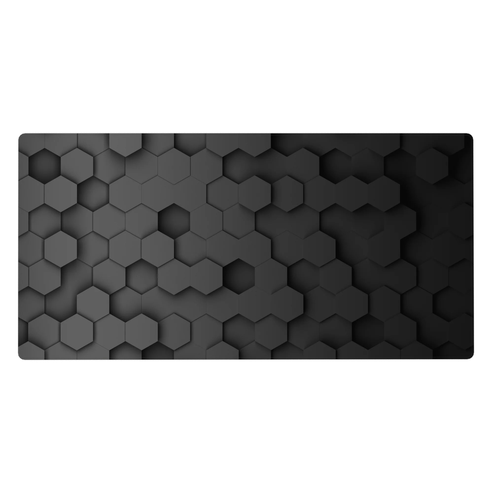 Abstract Deskmat | Mousepad | Deskpad - Hex Black Depth - AniChan