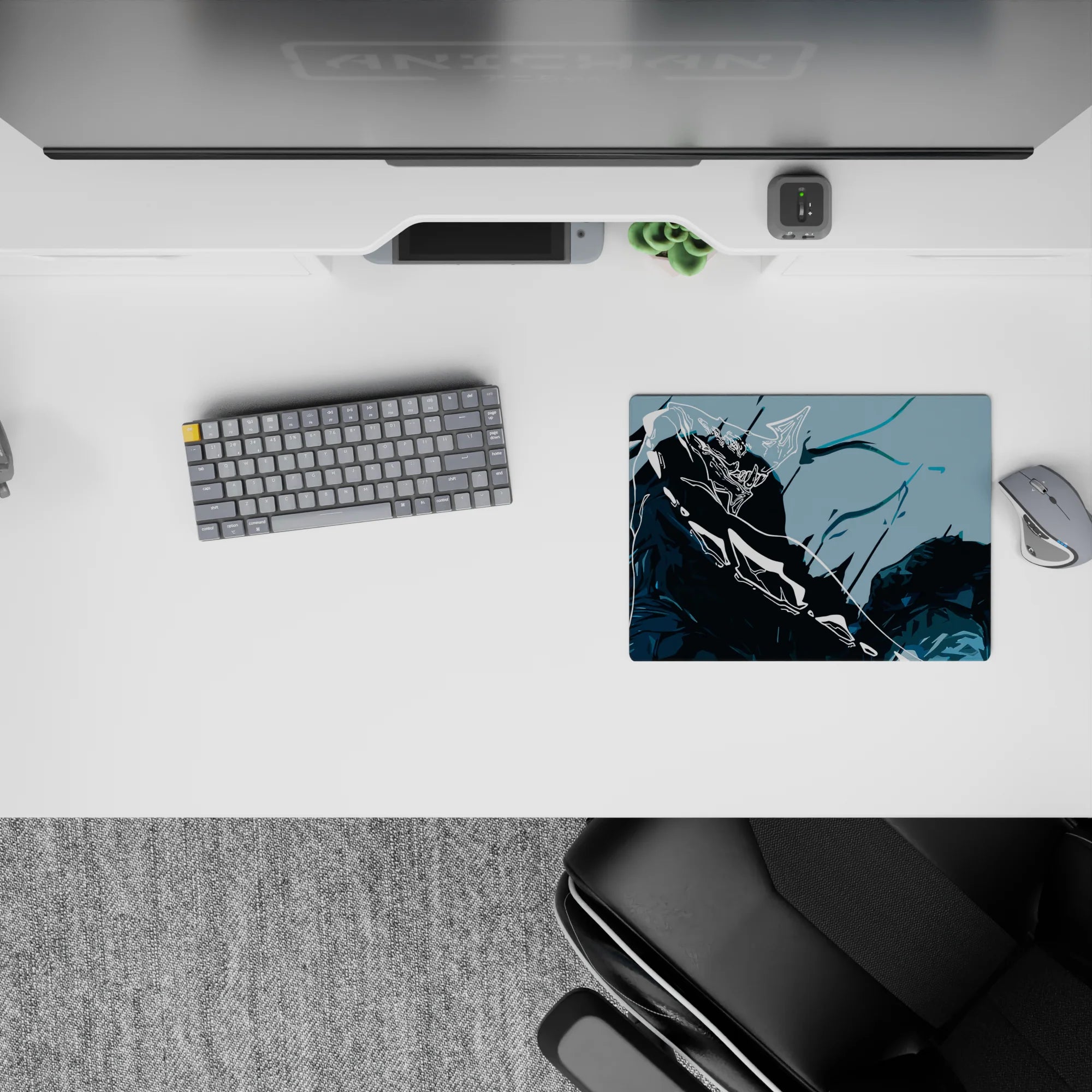 Abstract Deskmat | Mousepad | Deskpad - Dragon&#39;s Abyss - AniChan