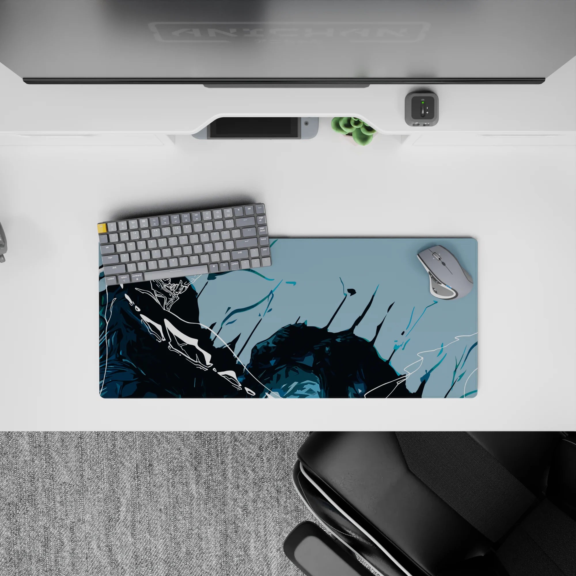 Abstract Deskmat | Mousepad | Deskpad - Dragon&#39;s Abyss - AniChan