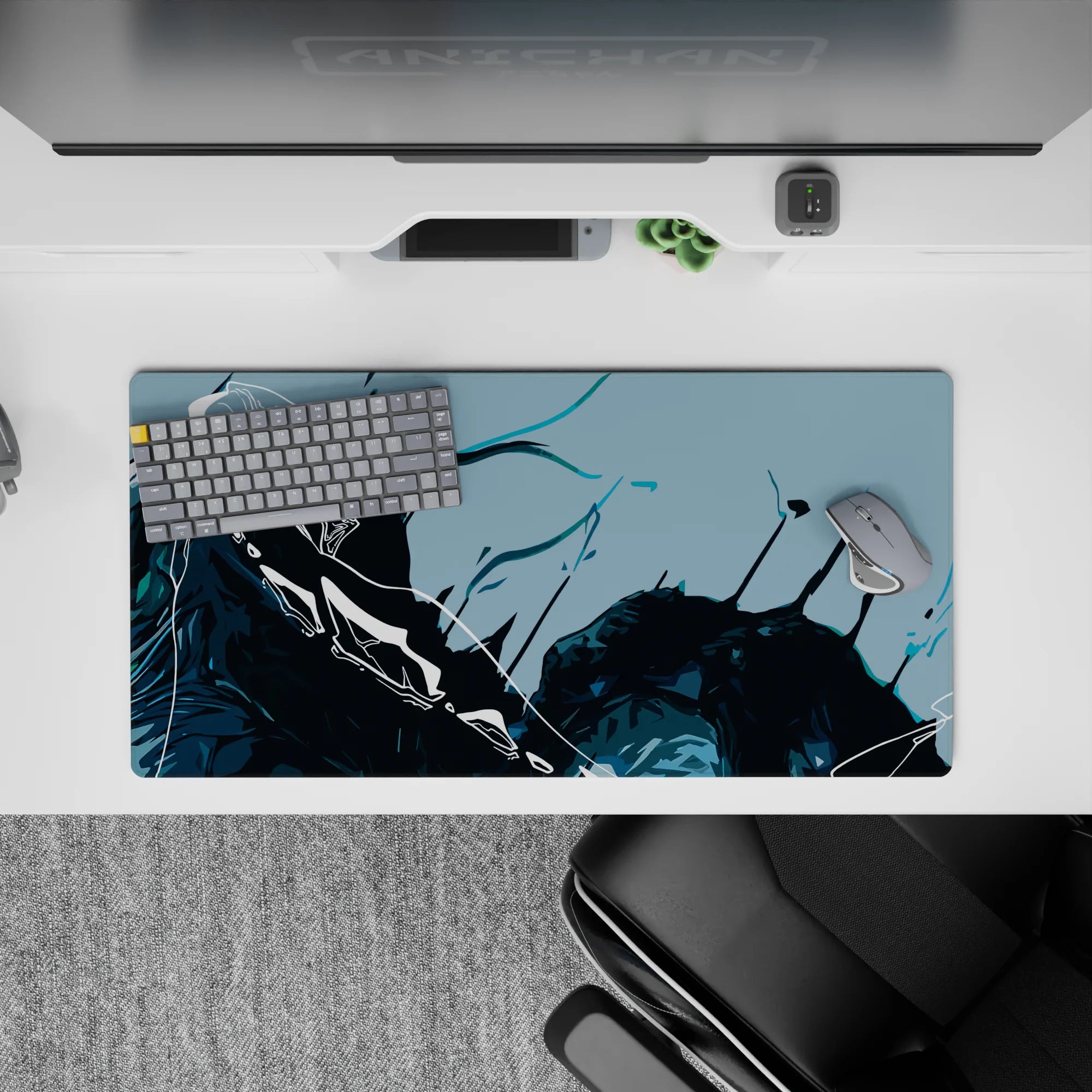 Abstract Deskmat | Mousepad | Deskpad - Dragon&#39;s Abyss - AniChan