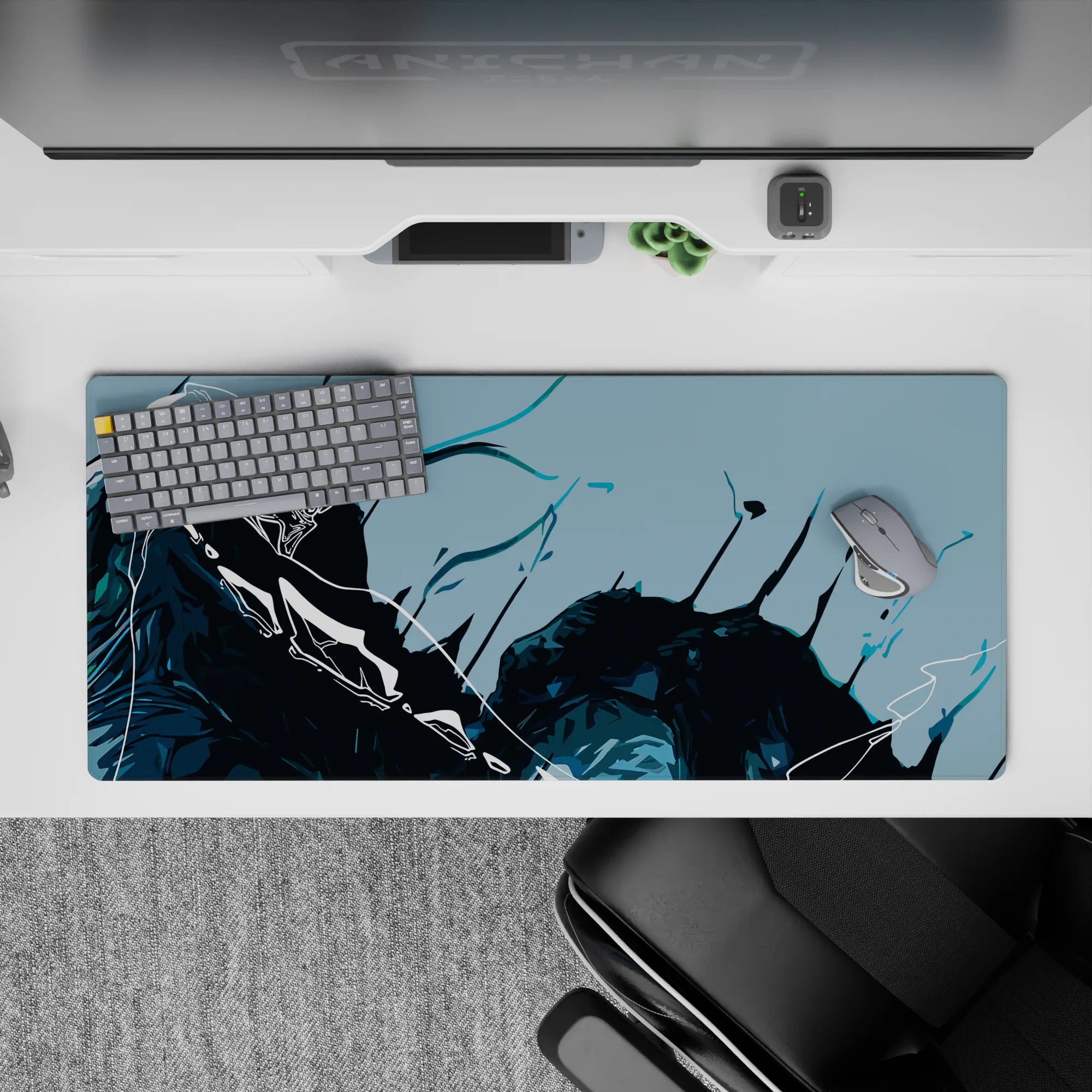 Abstract Deskmat | Mousepad | Deskpad - Dragon's Abyss - AniChan