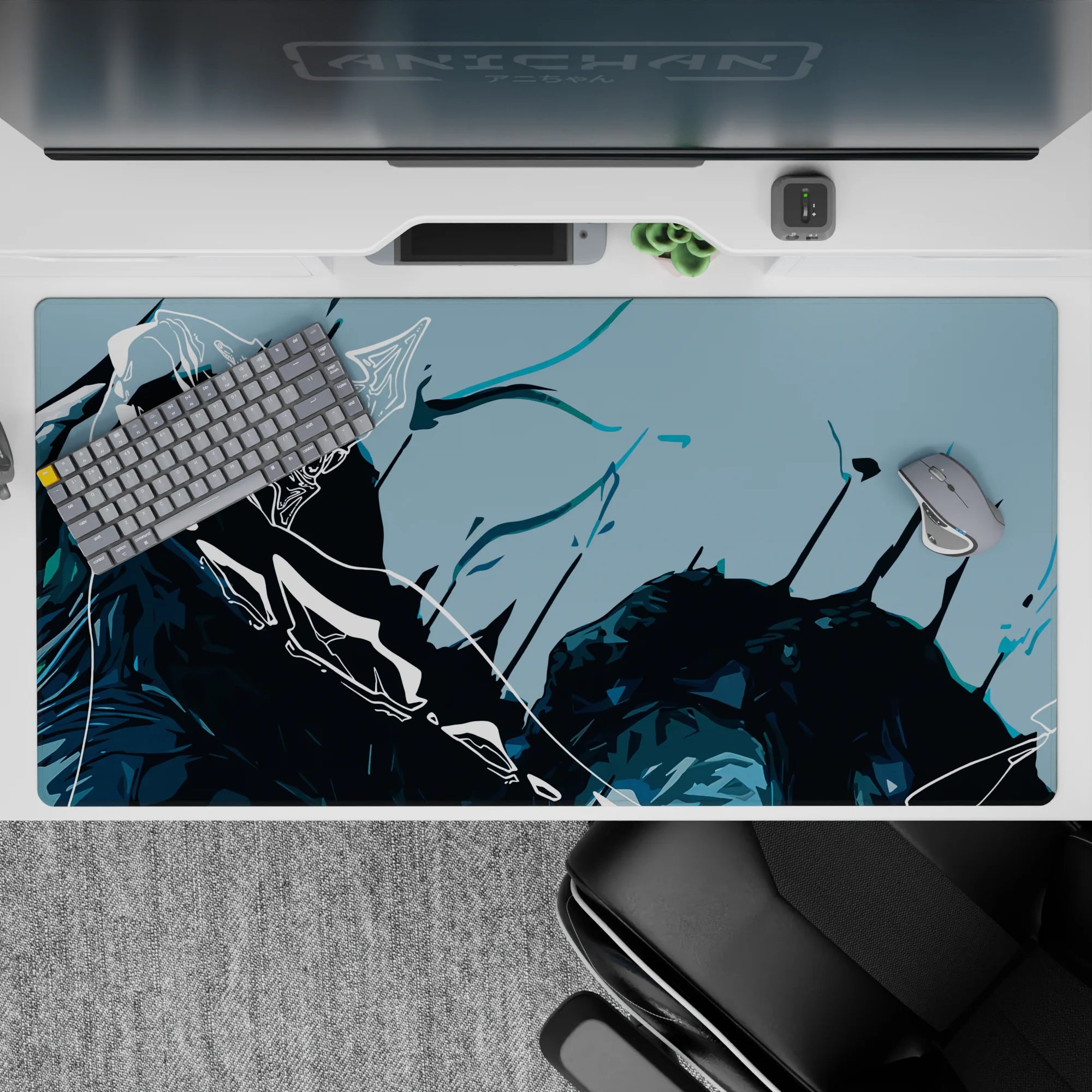 Abstract Deskmat | Mousepad | Deskpad - Dragon's Abyss - AniChan