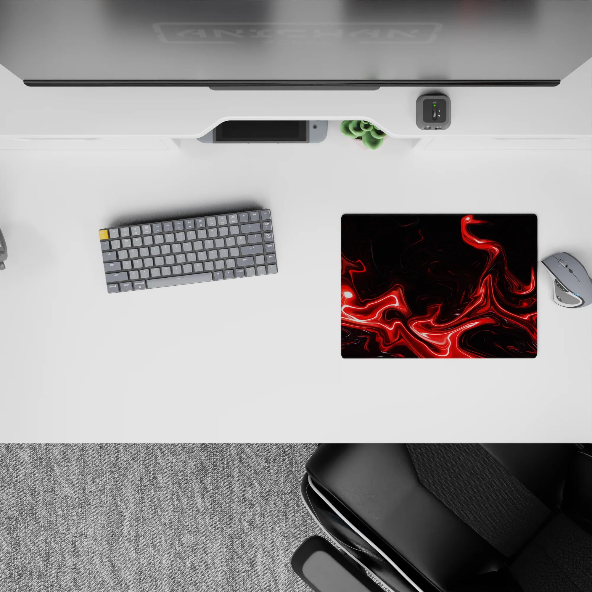 Liquid Abstract Deskmat | Mousepad | Deskpad - Fiery Surge - AniChan