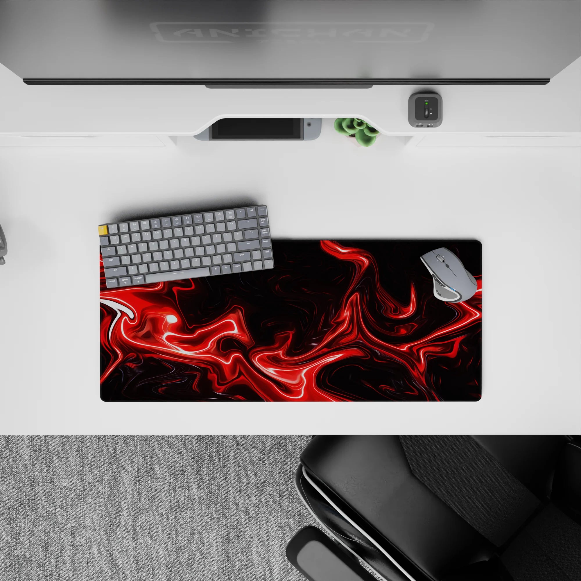 Liquid Abstract Deskmat | Mousepad | Deskpad - Fiery Surge - AniChan