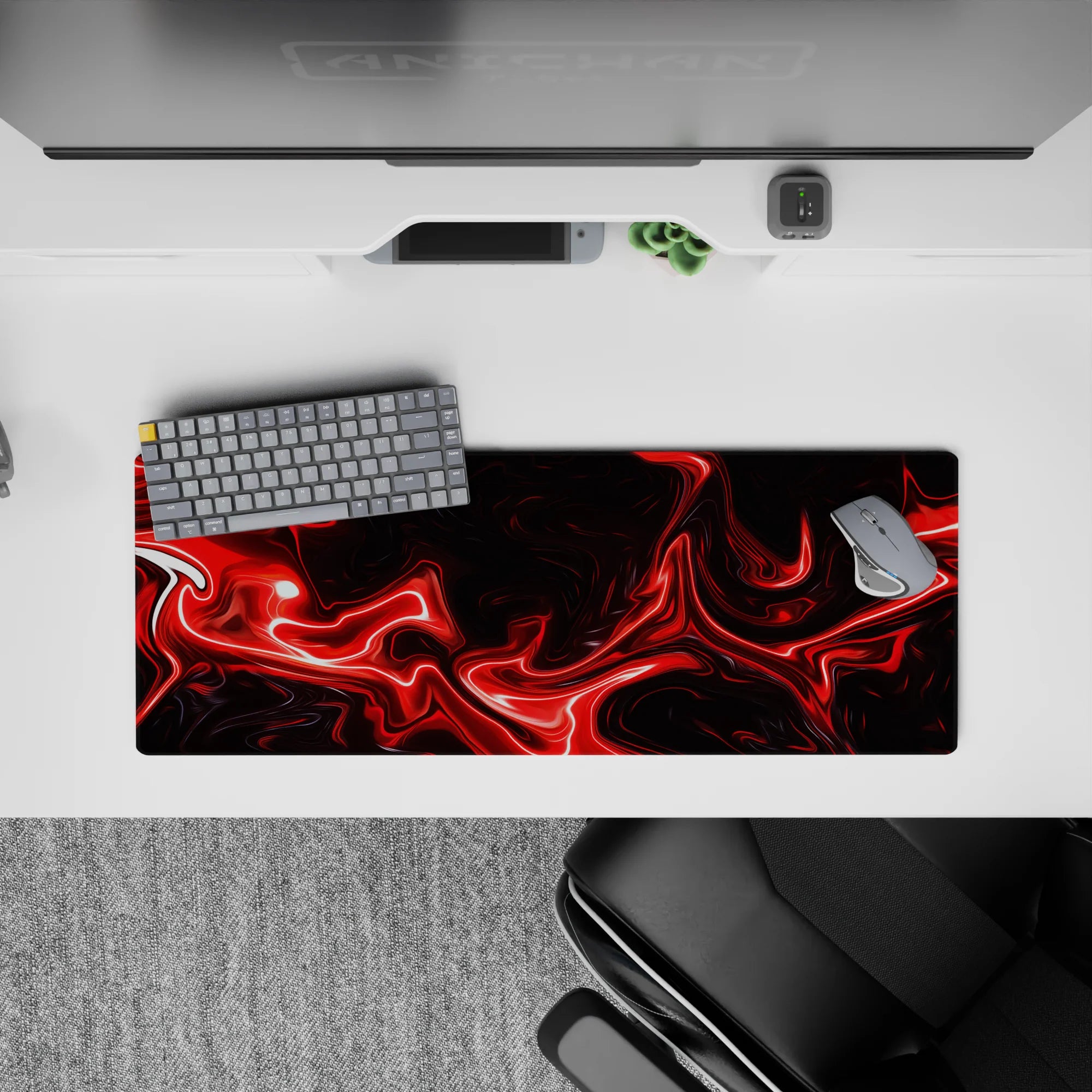 Liquid Abstract Deskmat | Mousepad | Deskpad - Fiery Surge - AniChan