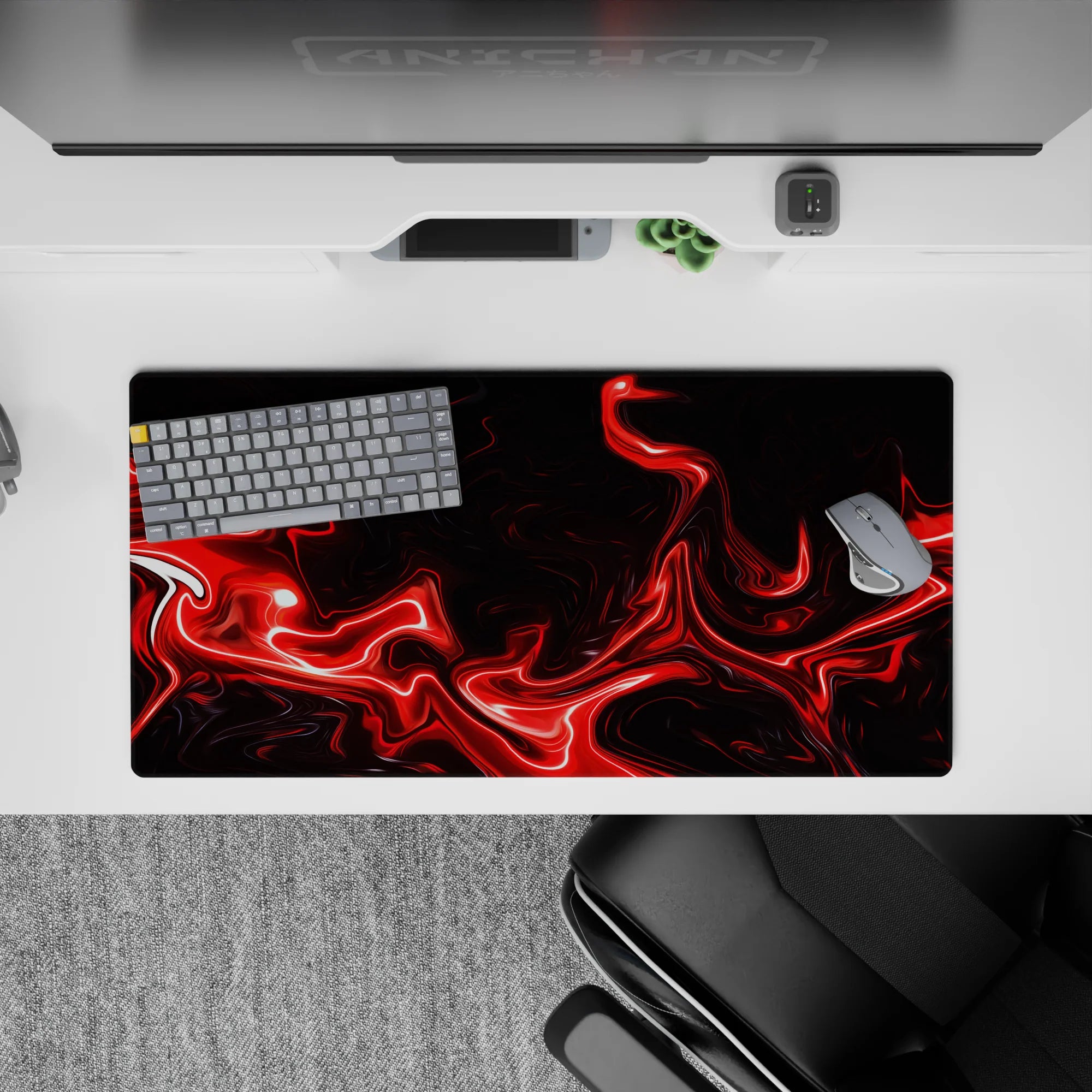 Liquid Abstract Deskmat | Mousepad | Deskpad - Fiery Surge - AniChan