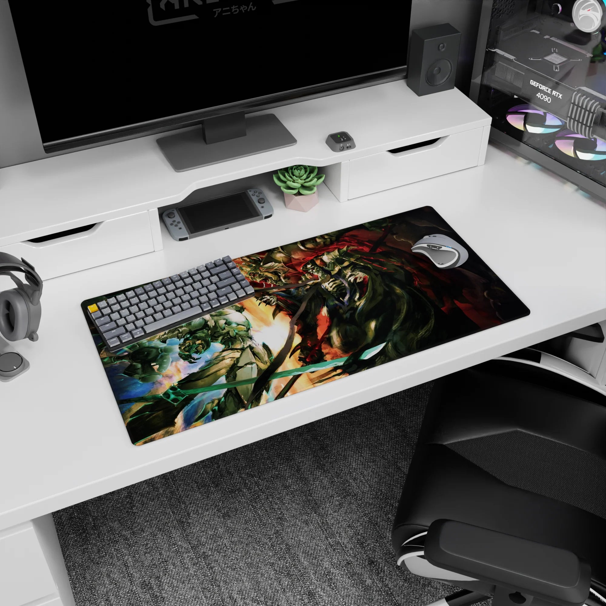 Overlord Deskmat | Mousepad | Deskpad - Battle of the Dark Lords - AniChan