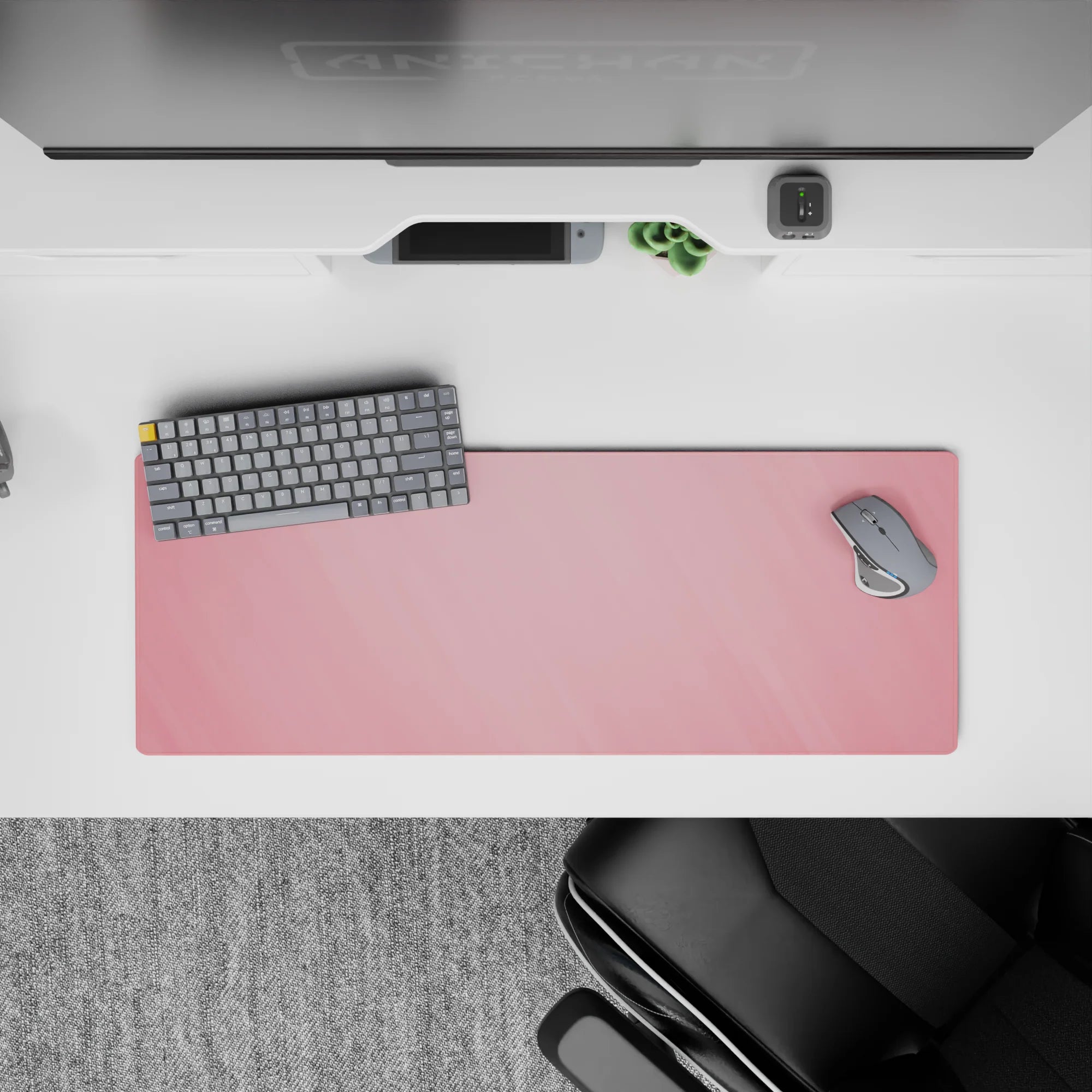 Abstract Deskmat | Mousepad | Deskpad - Blush Minimalist - AniChan