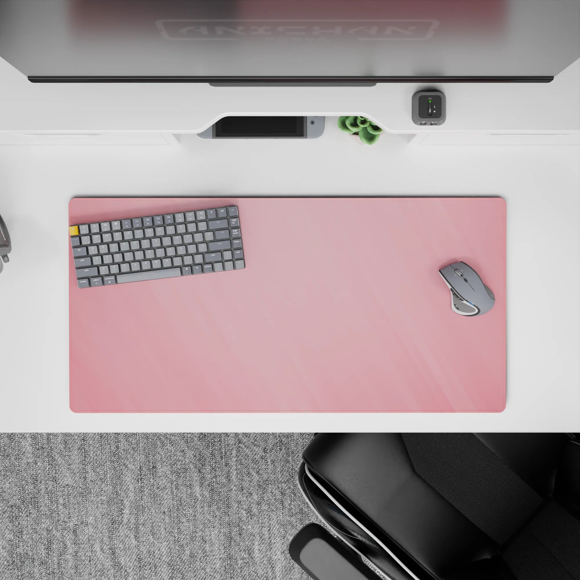 Abstract Deskmat | Mousepad | Deskpad - Blush Minimalist - AniChan