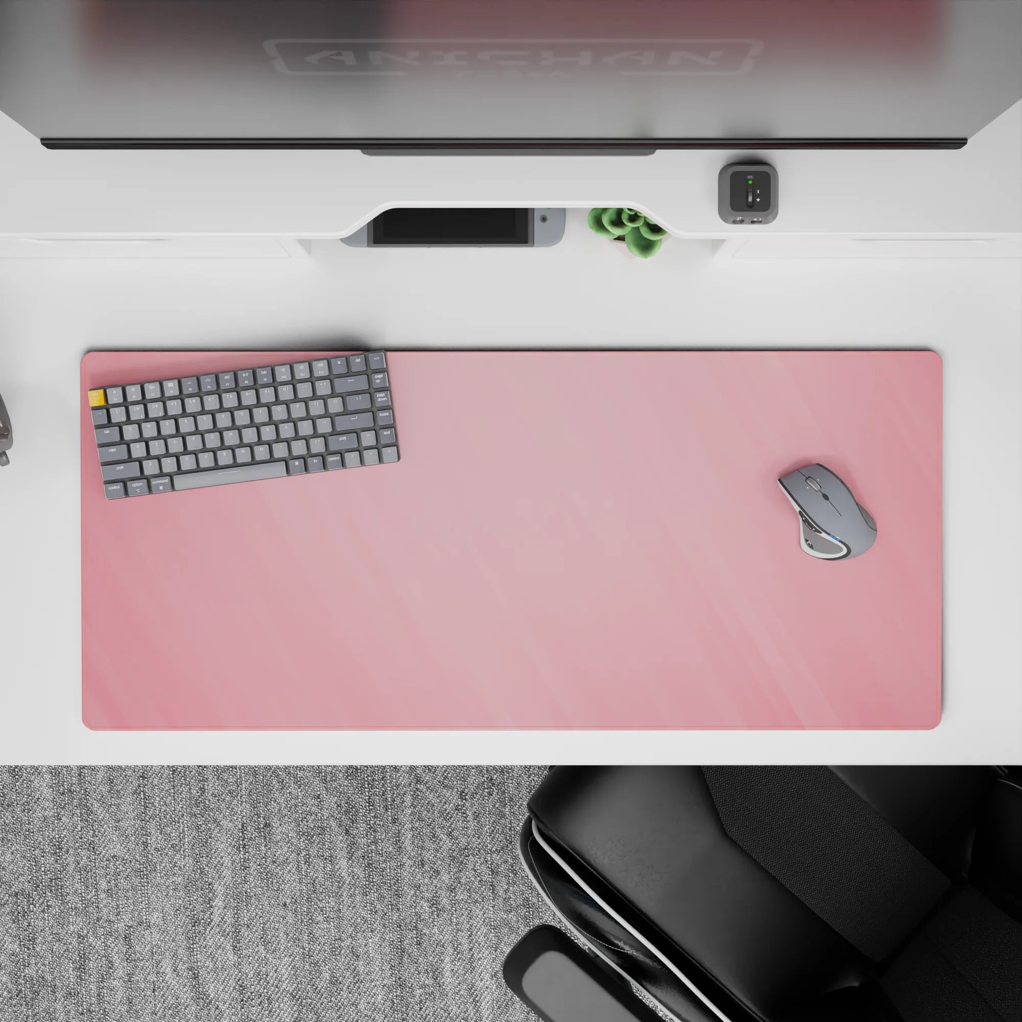 Abstract Deskmat | Mousepad | Deskpad - Blush Minimalist - AniChan