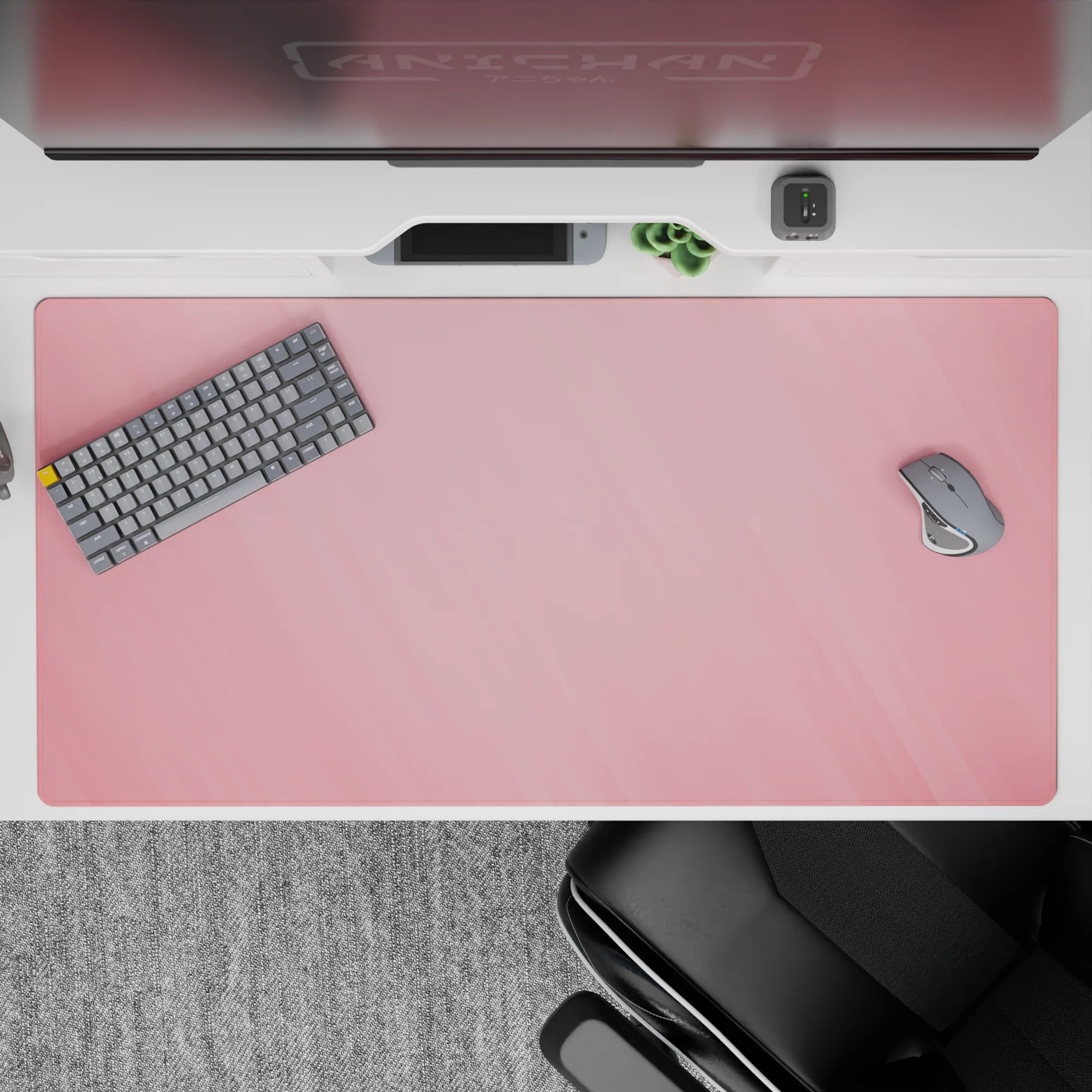 Abstract Deskmat | Mousepad | Deskpad - Blush Minimalist - AniChan