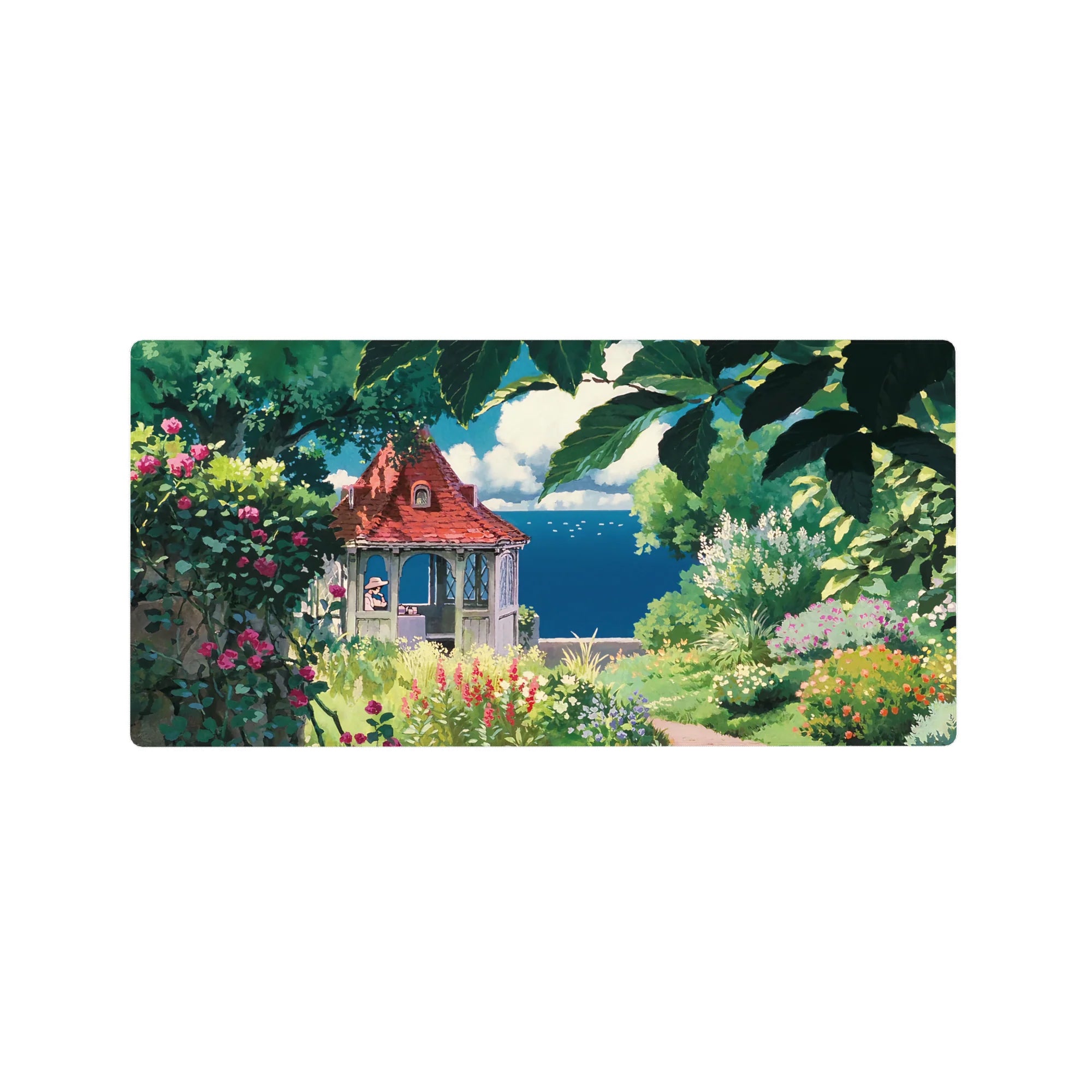 Fantasy Landscapes Deskmat | Mousepad | Deskpad - Secret Garden Retreat