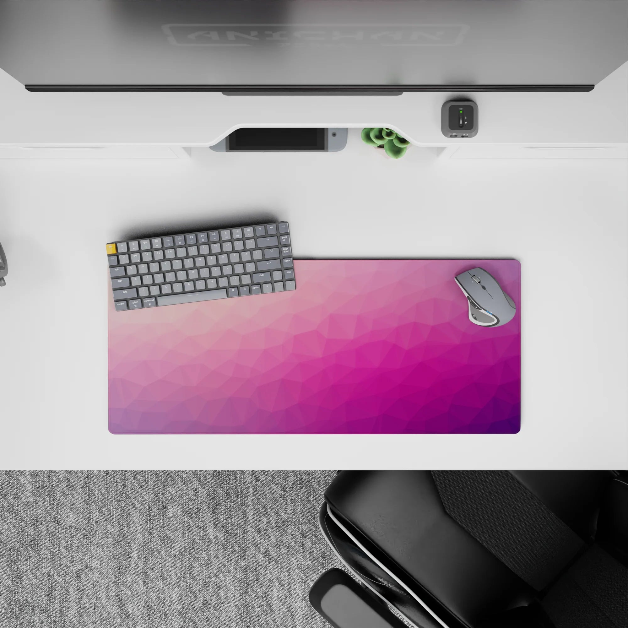 Abstract Deskmat | Mousepad | Deskpad - Radiant Polygon - AniChan