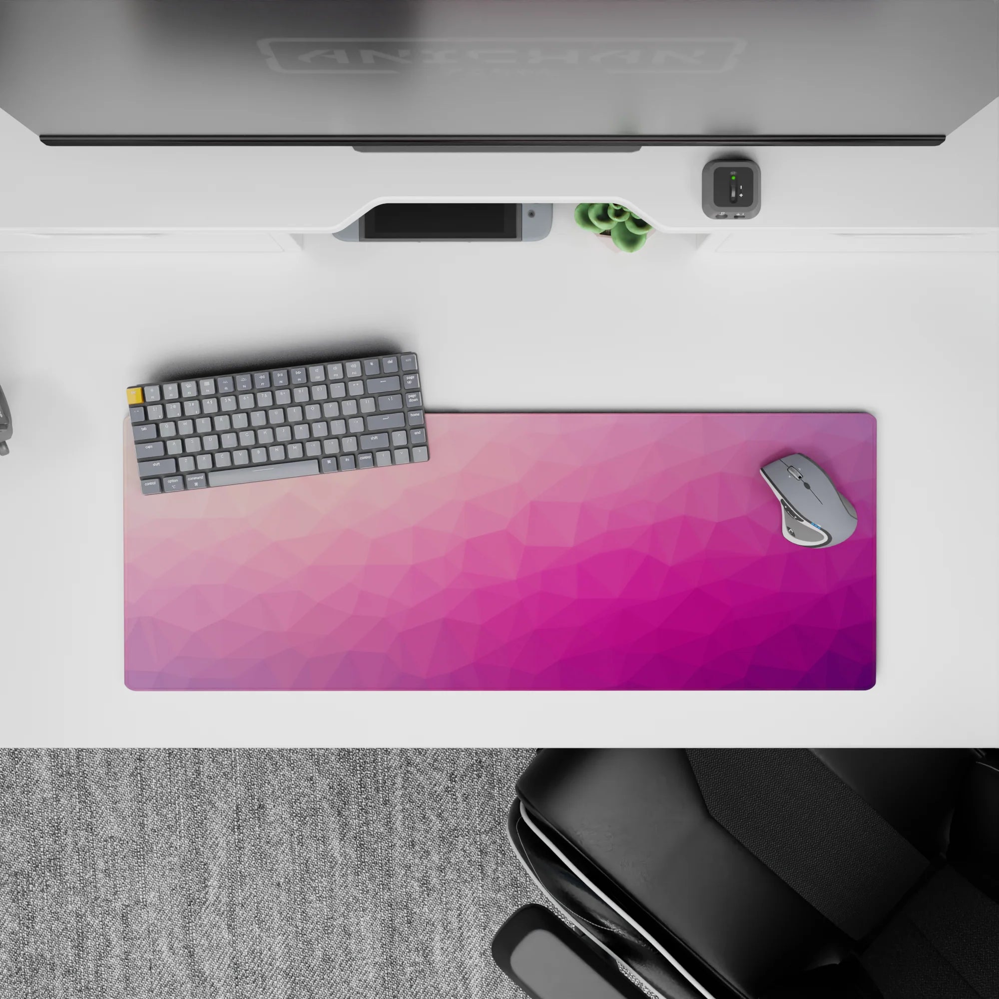 Abstract Deskmat | Mousepad | Deskpad - Radiant Polygon - AniChan