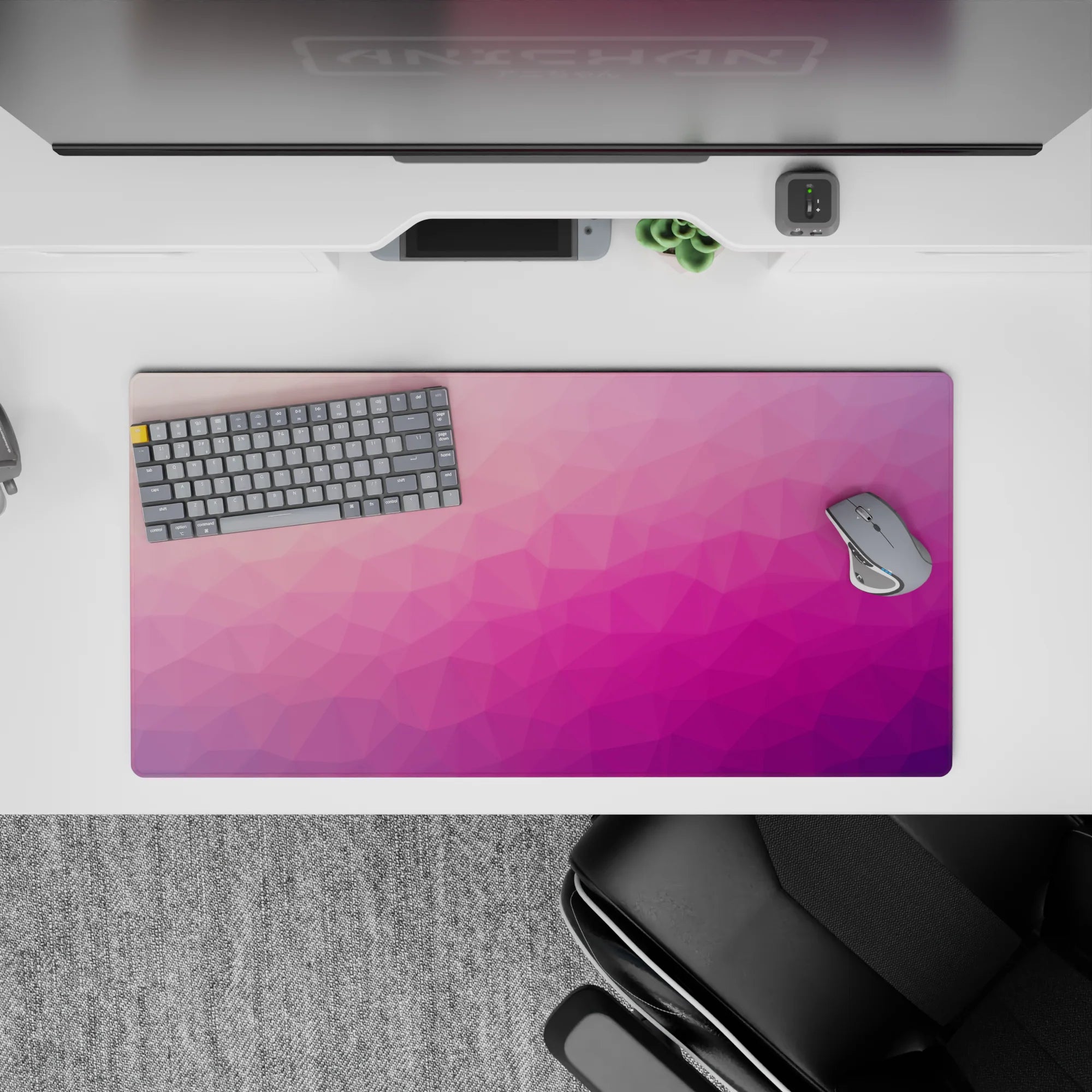 Abstract Deskmat | Mousepad | Deskpad - Radiant Polygon - AniChan