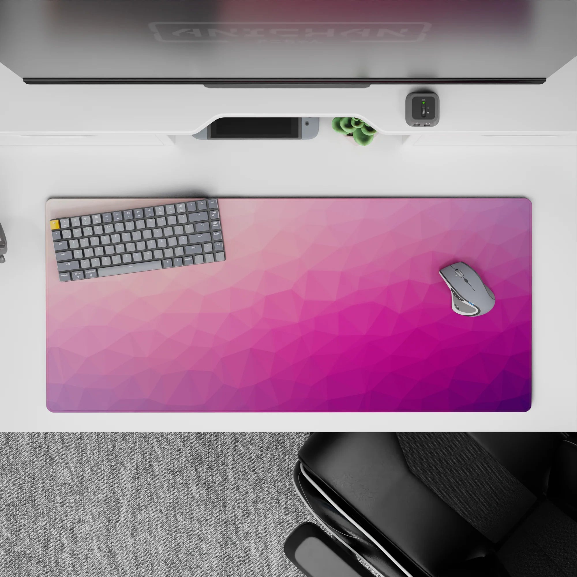 Abstract Deskmat | Mousepad | Deskpad - Radiant Polygon - AniChan