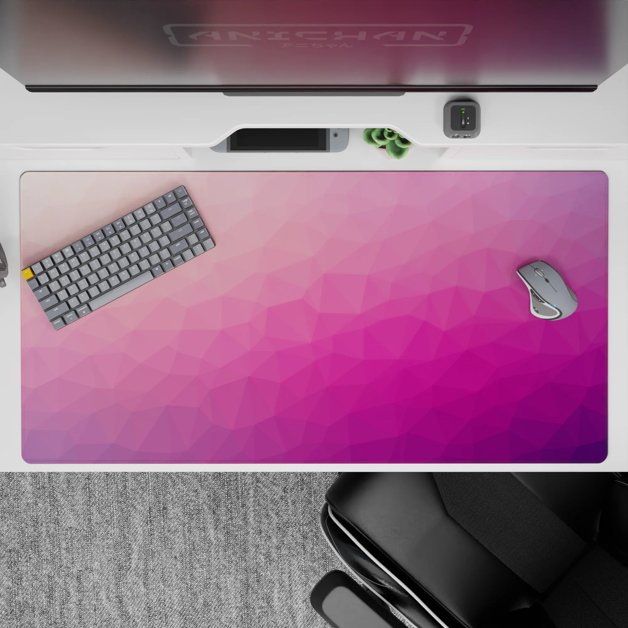 Abstract Deskmat | Mousepad | Deskpad - Radiant Polygon - AniChan