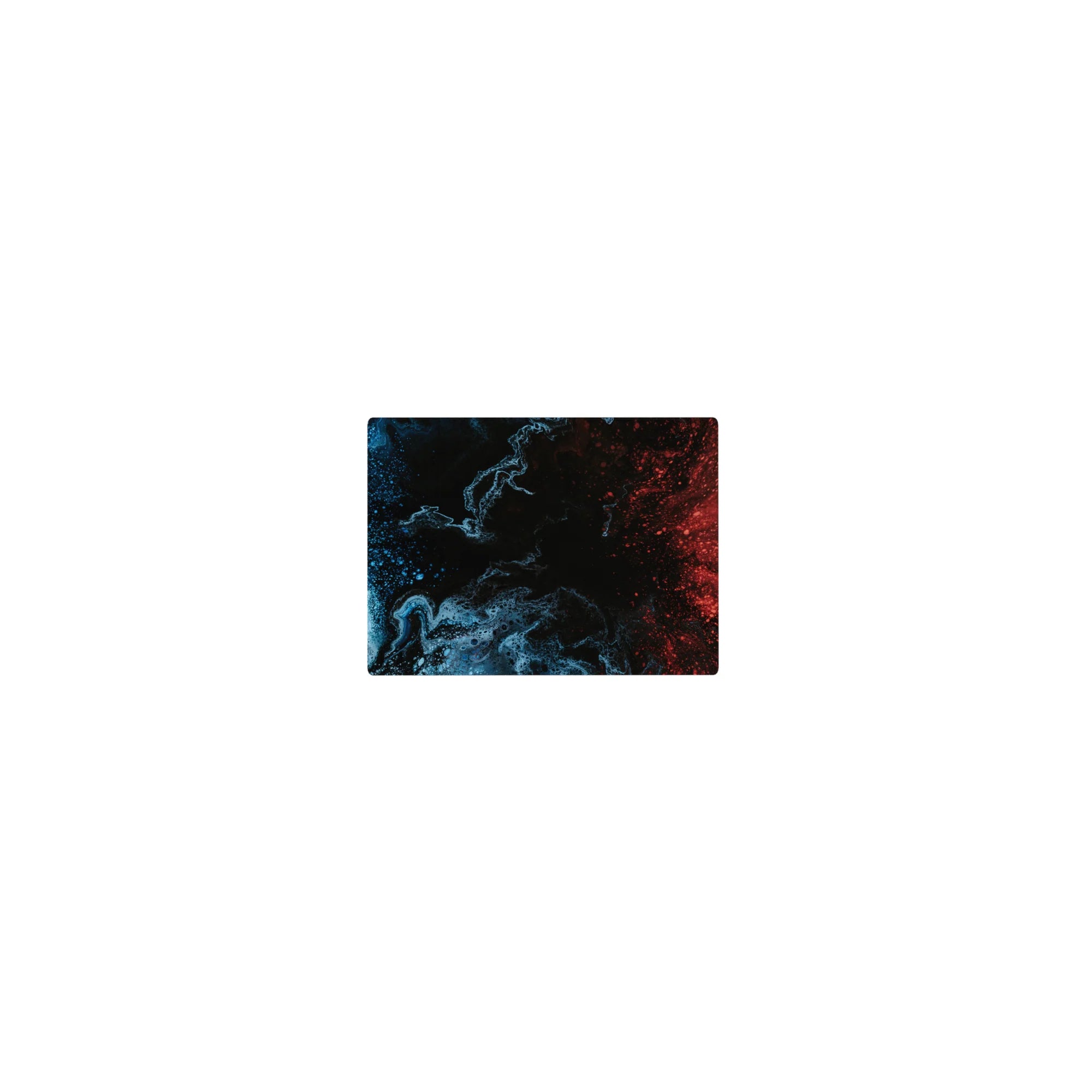 Liquid Abstract Deskmat | Mousepad | Deskpad - Blue-Red Collision - AniChan