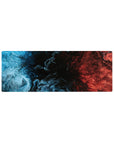 Liquid Abstract Deskmat | Mousepad | Deskpad - Blue-Red Collision - AniChan