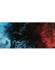 Liquid Abstract Deskmat | Mousepad | Deskpad - Blue-Red Collision - AniChan