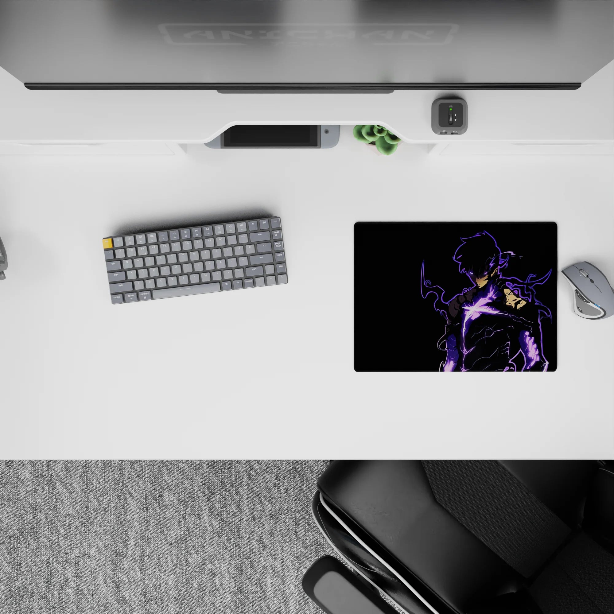 Solo Leveling Deskmat | Mousepad | Deskpad - Neon Power Surge