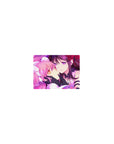 Classic anime girl mouse pad 14x10 inches with two girls cheek-to-cheek, ribbons, frills, black gloves.