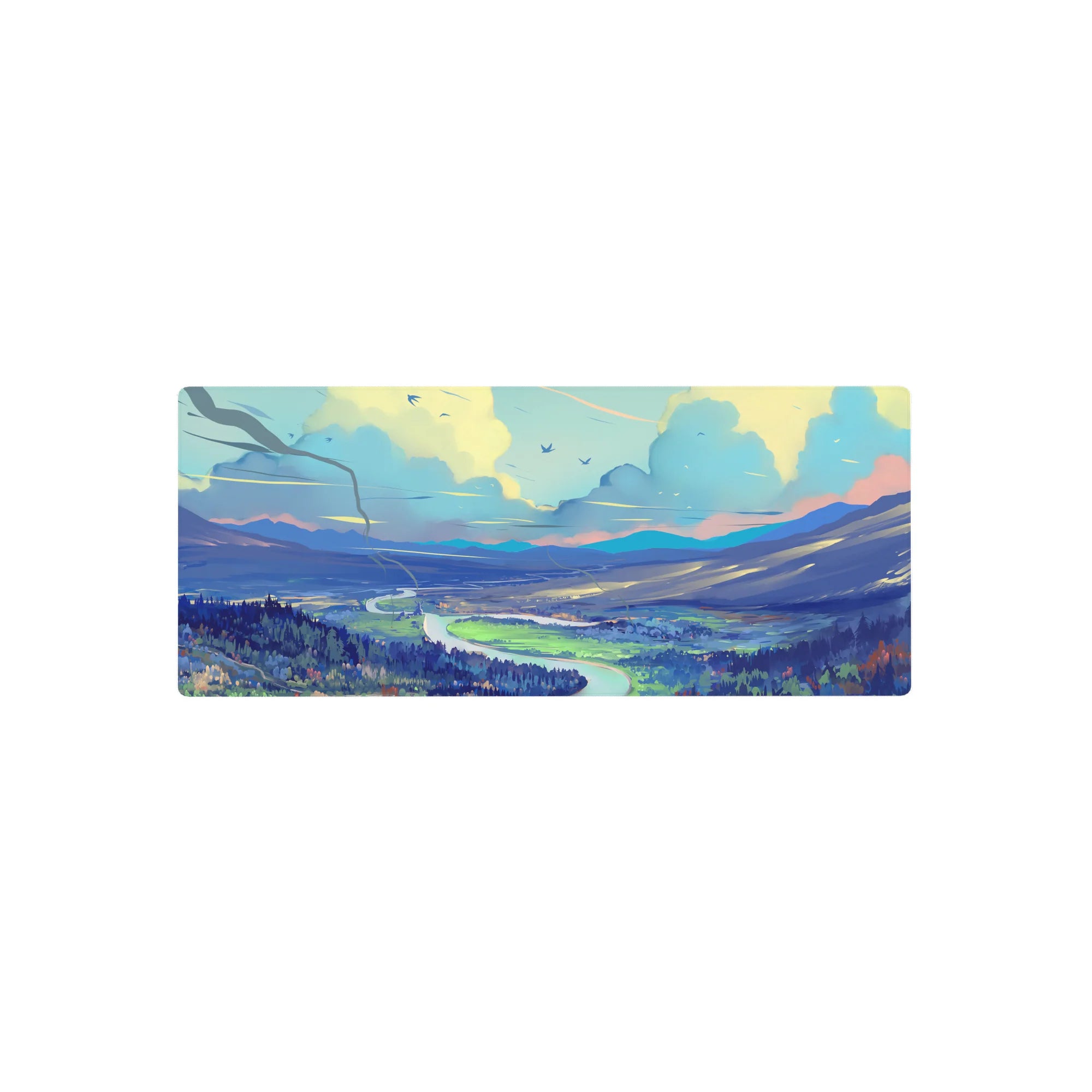 Fantasy Landscapes Deskmat | Mousepad | Deskpad - Valley Serenity