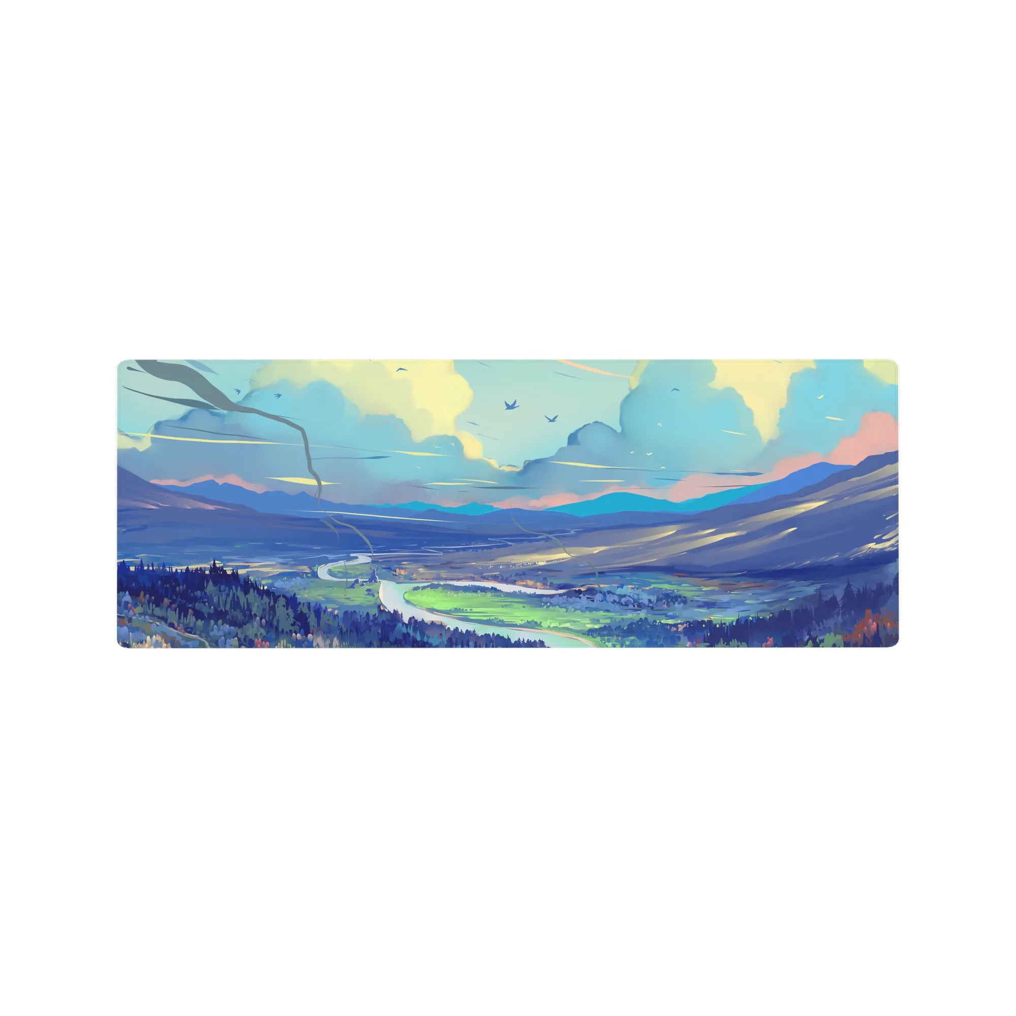 Fantasy Landscapes Deskmat | Mousepad | Deskpad - Valley Serenity