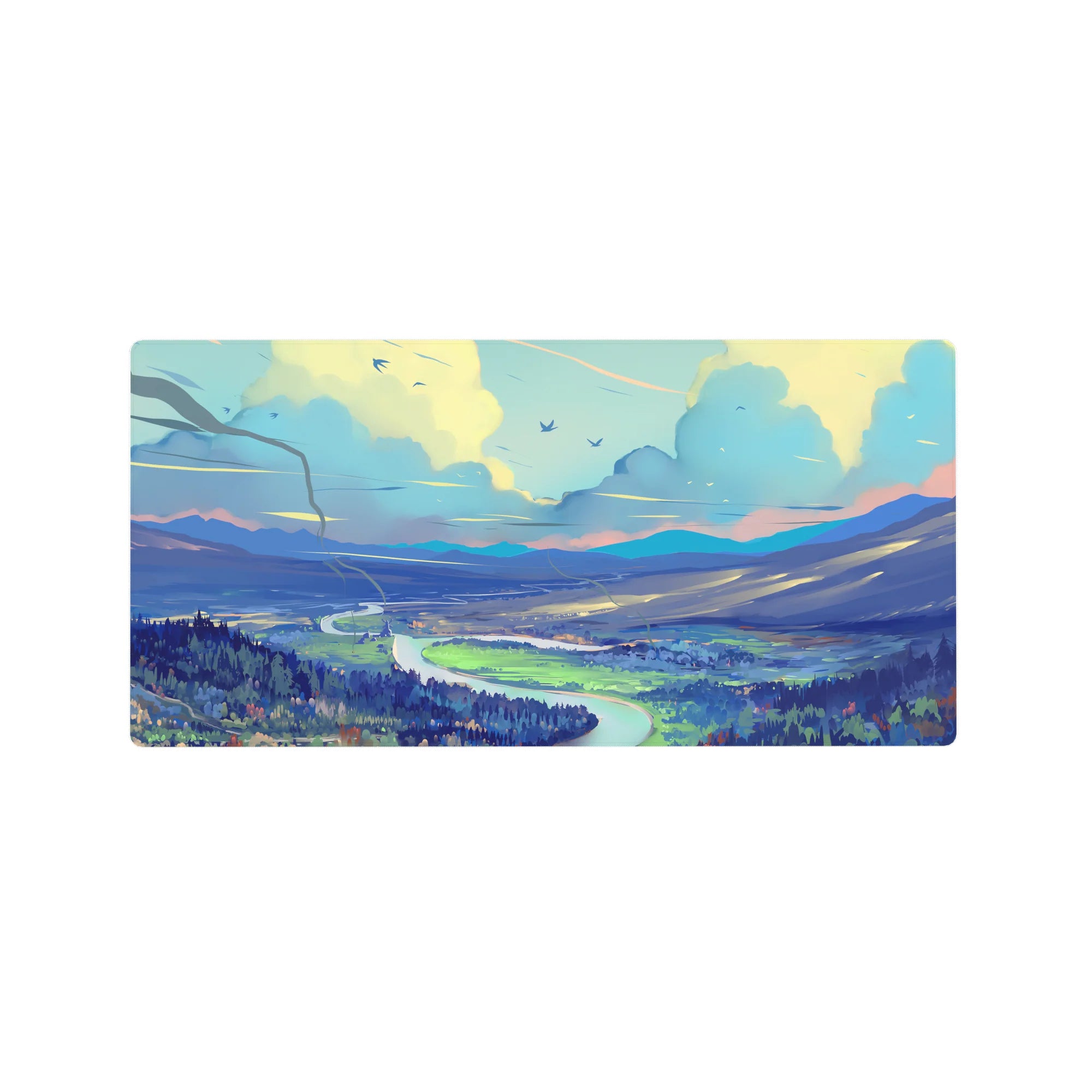 Fantasy Landscapes Deskmat | Mousepad | Deskpad - Valley Serenity