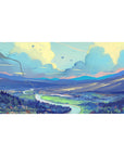 Fantasy Landscapes Deskmat | Mousepad | Deskpad - Valley Serenity